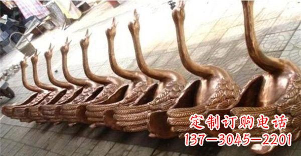 福建优雅迷人的天鹅铜雕塑