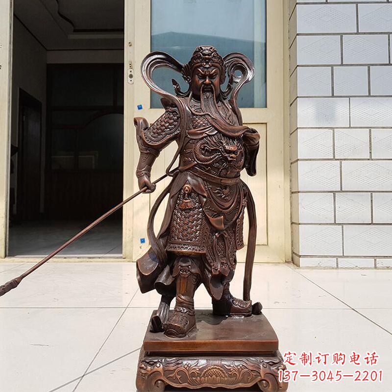 福建辟邪关公铜雕像