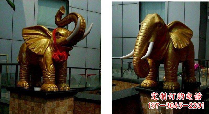 福建专业定制:大象铜雕