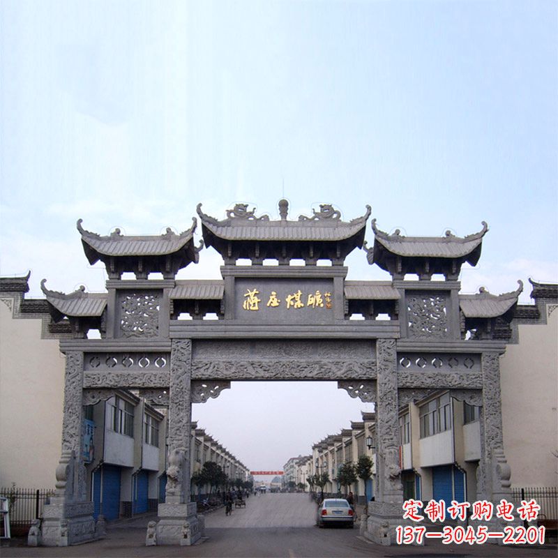 福建让古典艺术绽放在您的家园中——中领雕塑仿古石雕牌楼