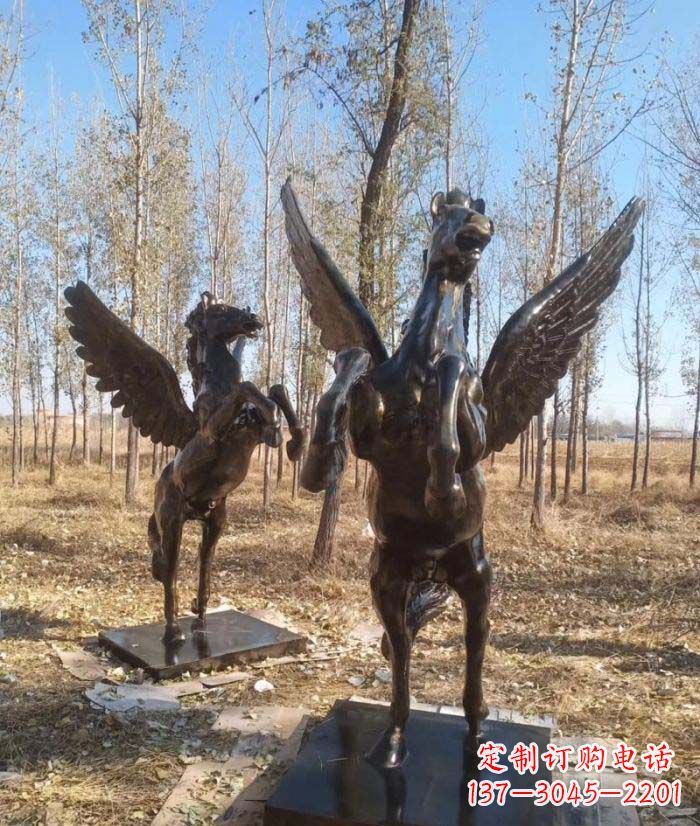 福建优雅传神的飞马铜雕