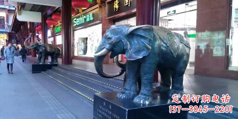 福建精美大象铜雕，传承古代工艺