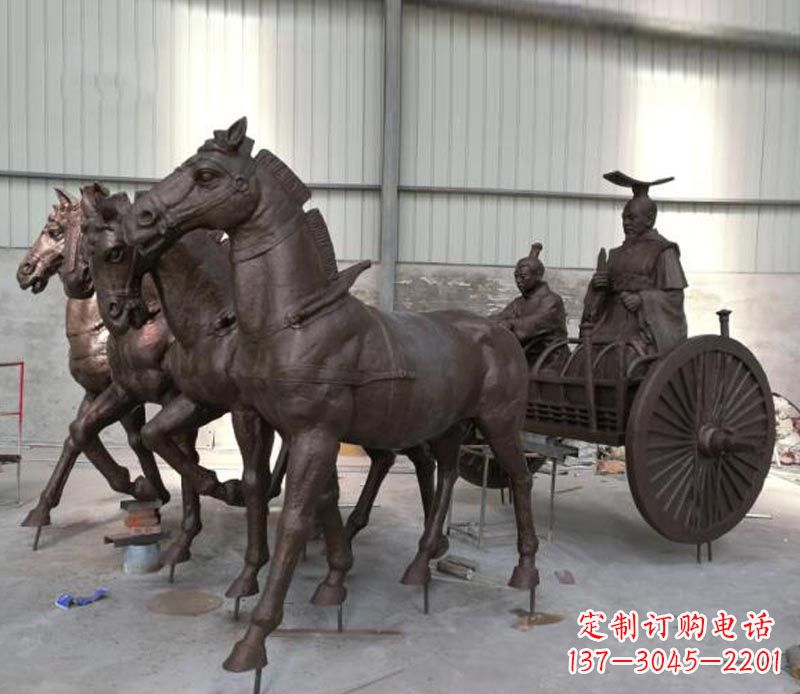 福建马车雕塑-传承秦朝历史文化