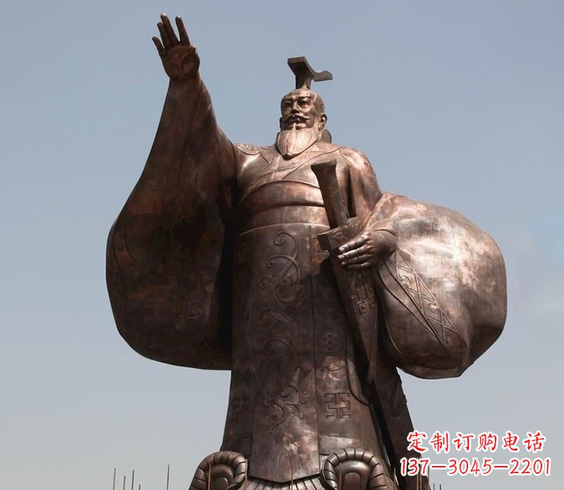 福建秦始皇铜雕精美塑像,让历史回溯至您身边
