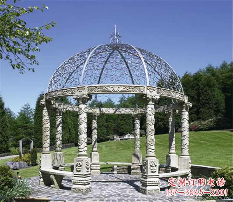 福建全新的青石大型景观凉亭雕塑