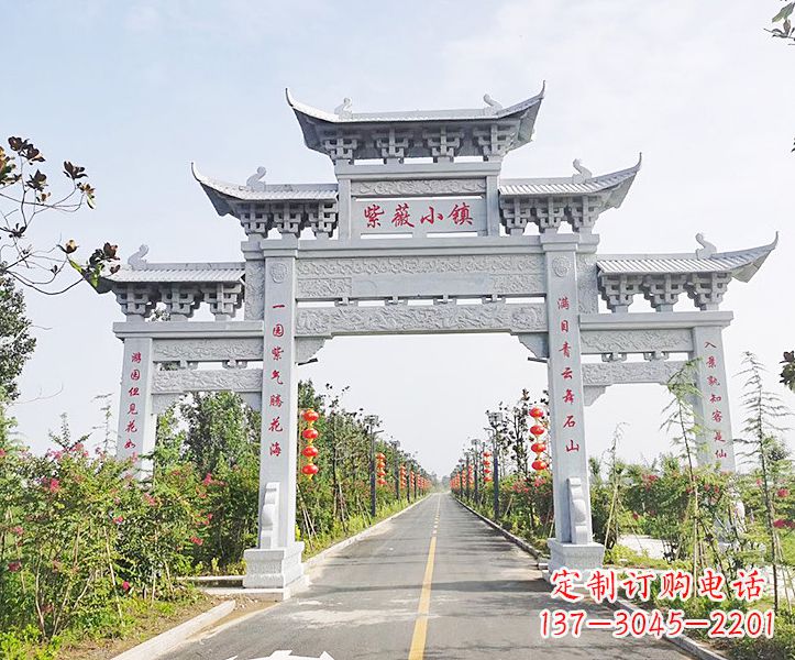 福建青石牌坊雕塑,定制精美而高品质