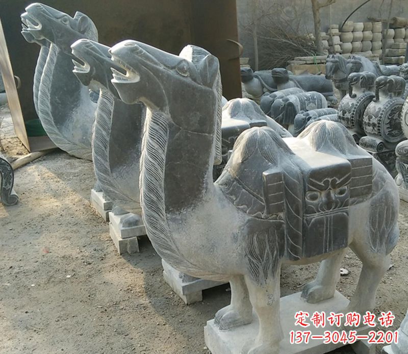 福建青石骆驼雕,把动物活灵活现