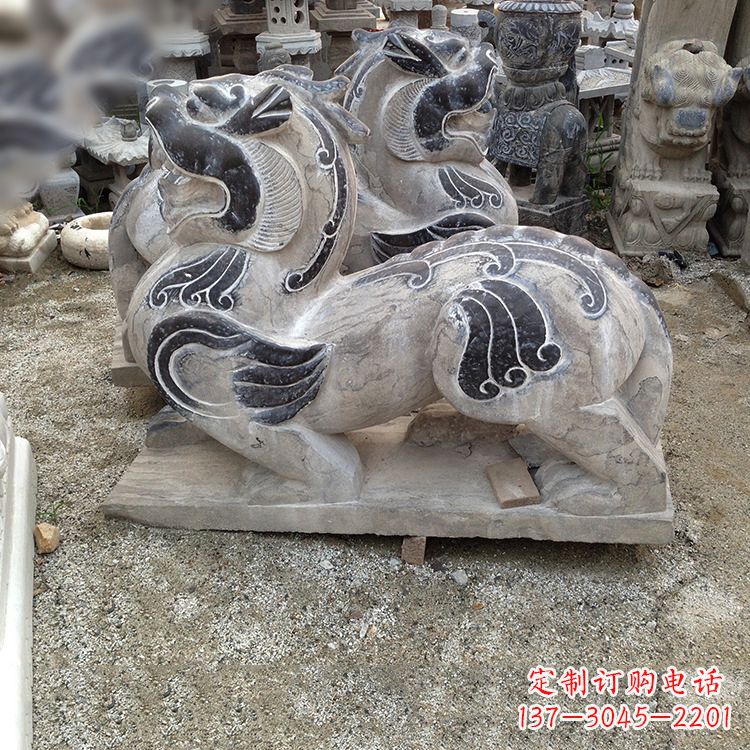 福建手工精雕青石貔貅雕塑
