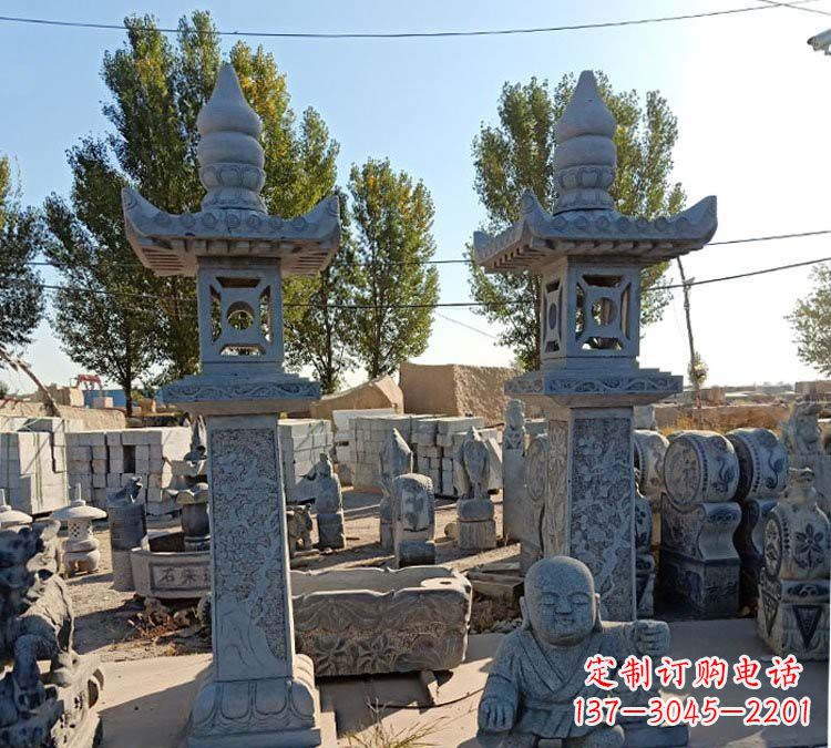 福建青石仿古石灯雕塑,精美实用