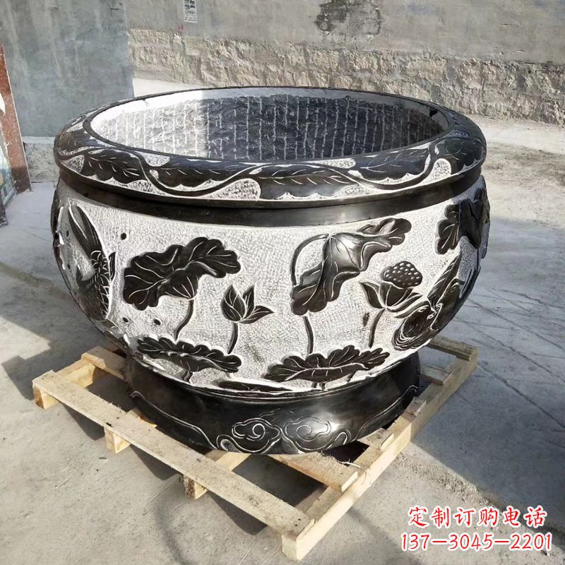 福建欣赏古典韵味,青石仿古水缸雕塑尽显典雅