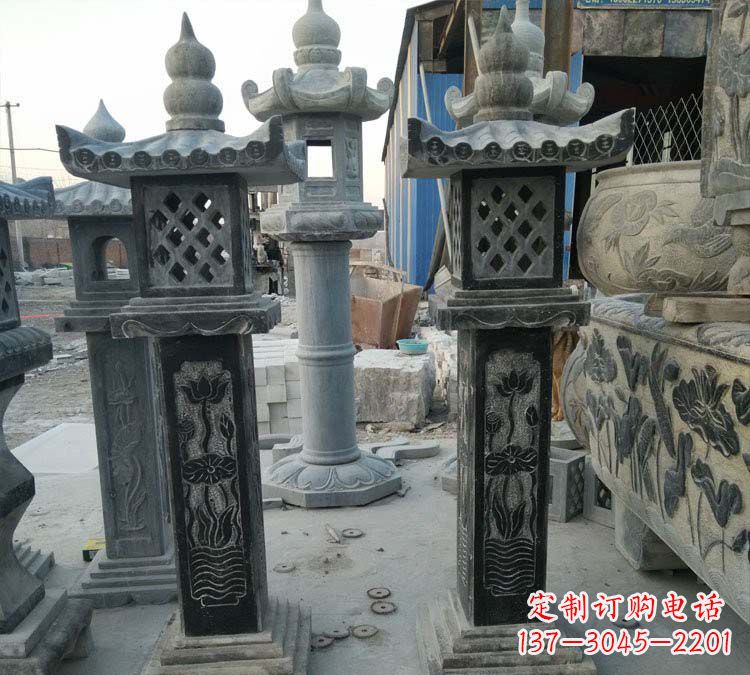 福建青石古代照明石灯