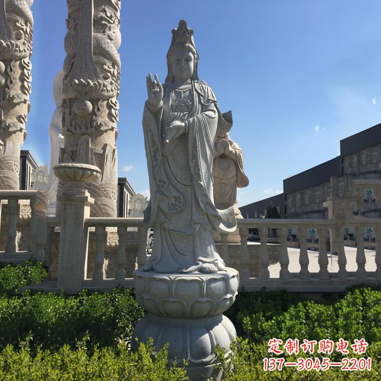 福建精美神圣的观音菩萨石雕塑