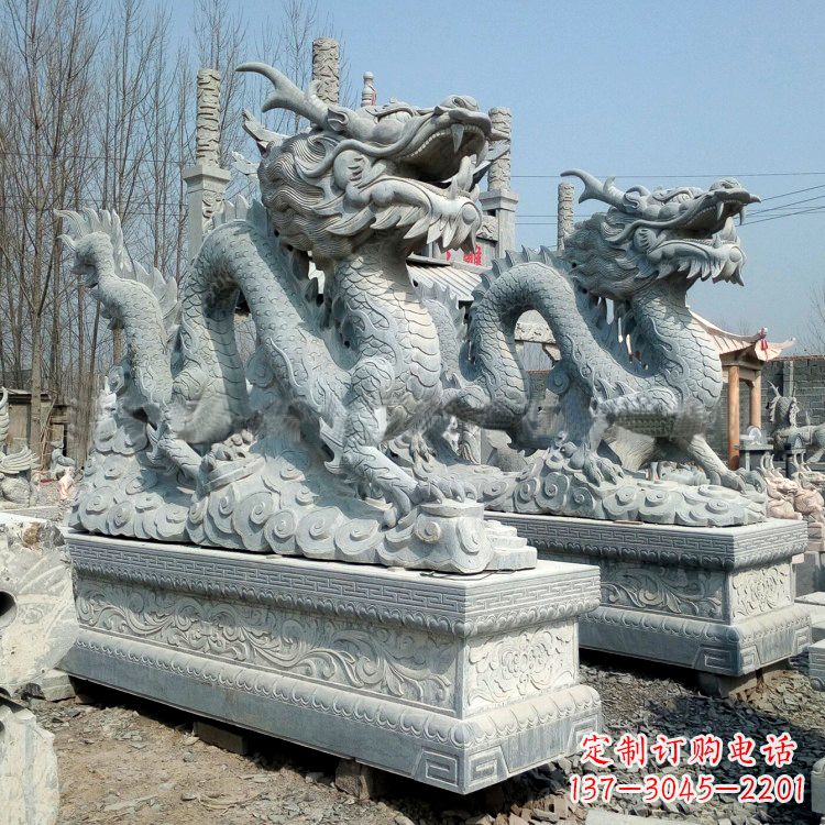 福建传统工艺青石龙雕塑