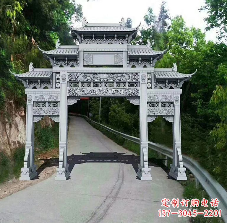 福建青石牌坊雕塑,演绎精致经典