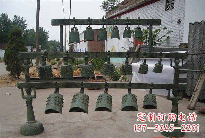福建手工青铜编钟,给室内装饰增添仿古气息