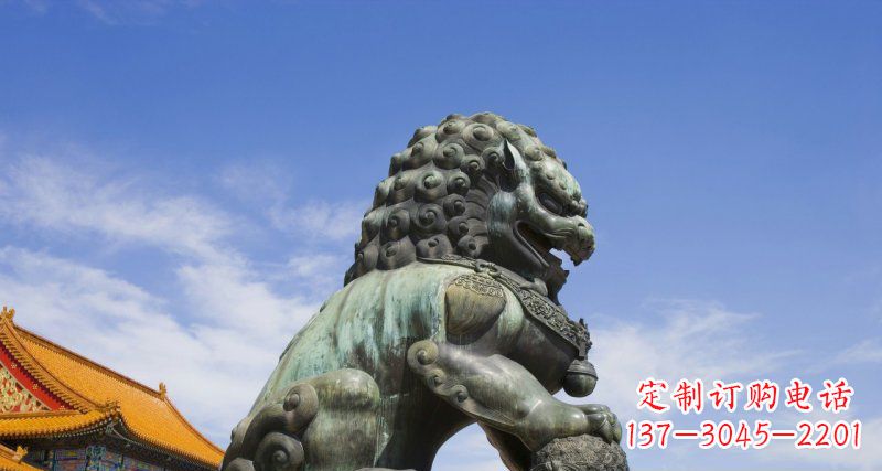 福建青铜故宫狮子雕塑--精美绝伦