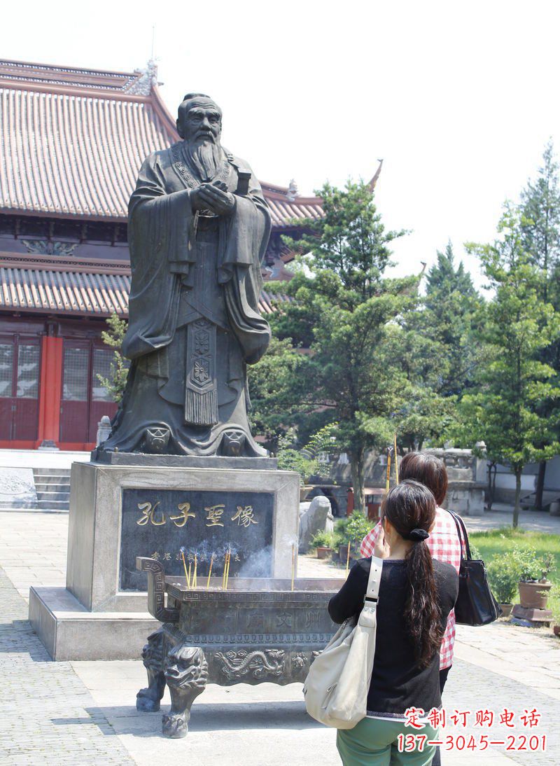 福建中领雕塑推出精致青铜孔子雕塑,考究工艺,…