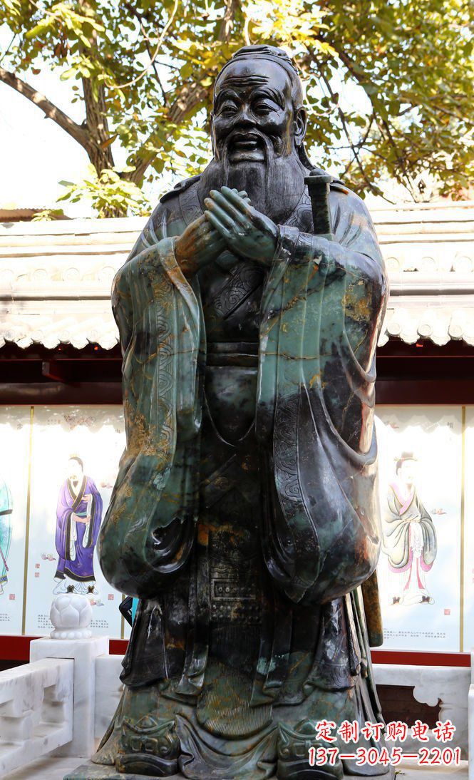 福建青铜孔子行教像,把智慧和精神传承