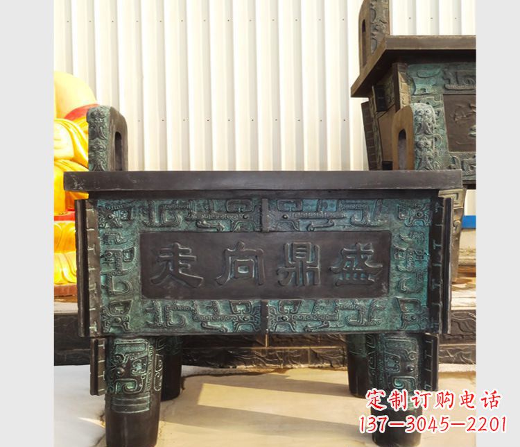 福建青铜香炉雕塑,传承中国文化