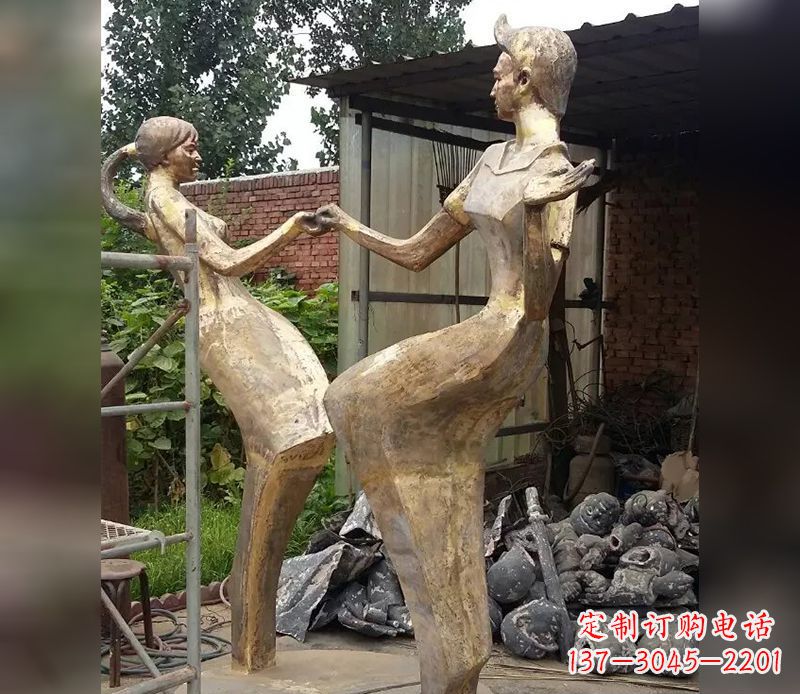 福建专属情侣,情深伴随铜雕精美绝伦
