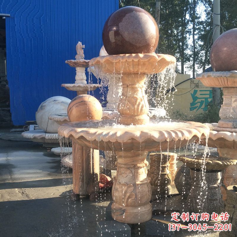 福建曲阳风水球雕塑,营造财运亨通的好运符
