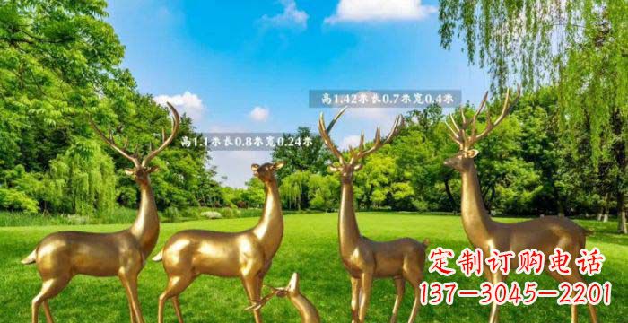 福建美轮美奂的鹿雕塑,是铜雕工艺在古典雕塑艺…