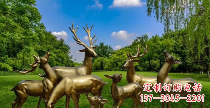 福建群雄逐鹿,高贵精美的鹿雕塑