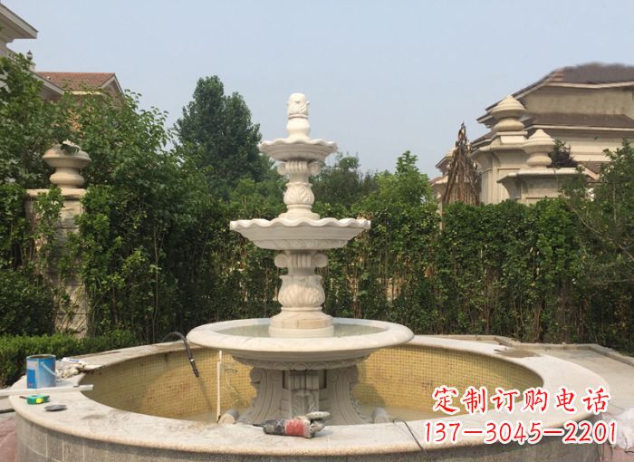 福建三层喷泉公园石雕--唤醒公园原始的气息