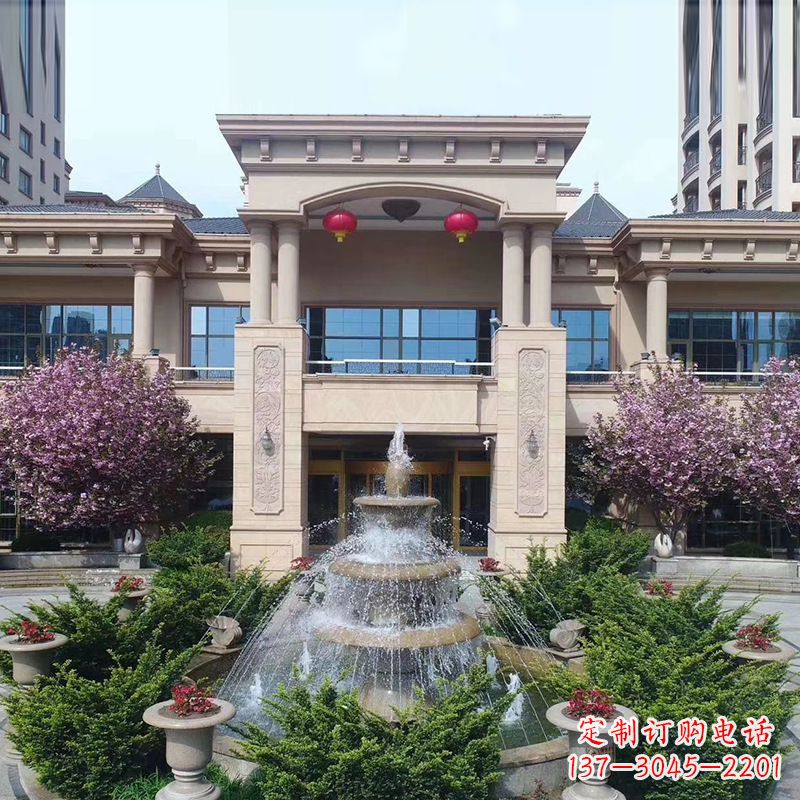 福建高品质三层石喷泉雕塑