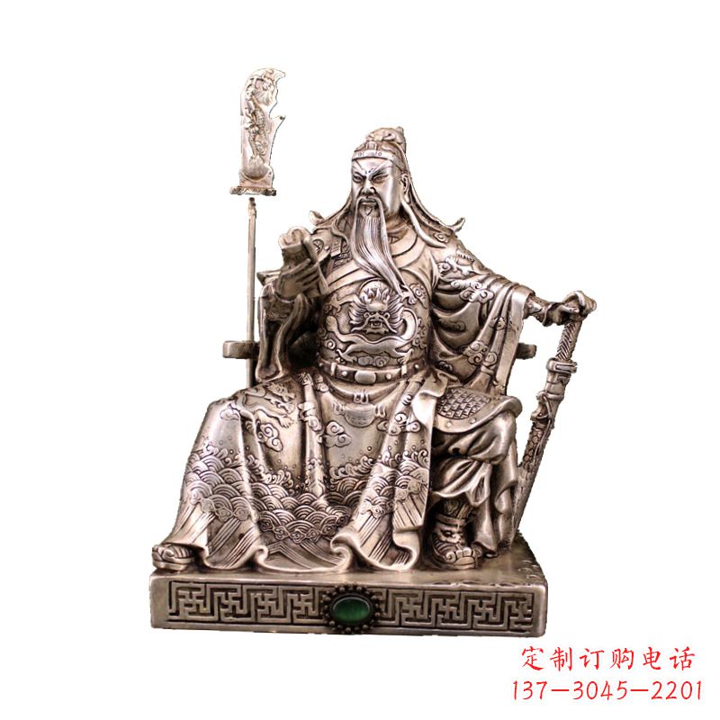 福建体现英雄风范的关公雕塑
