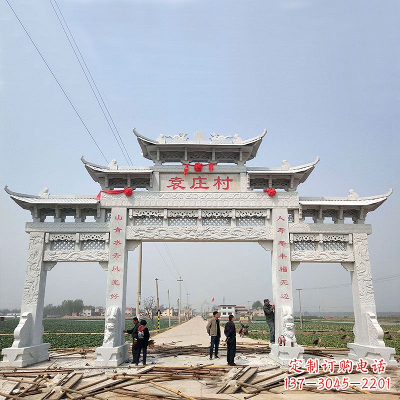 福建超精美牌坊雕塑,增添独特色彩