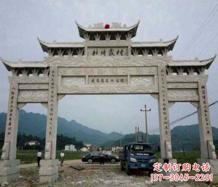 福建三门牌坊石雕:细节讲究处处把精雕细琢