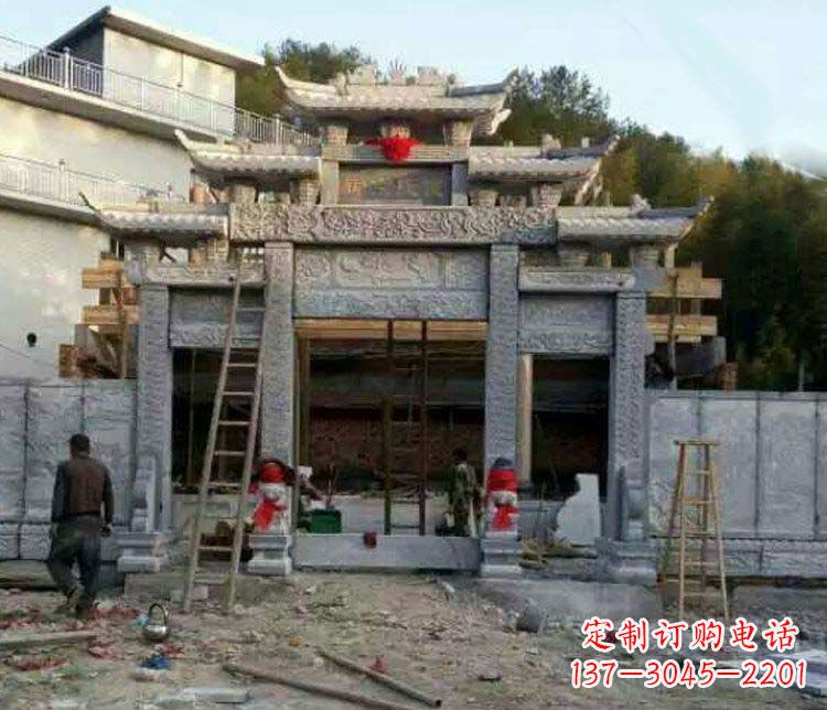 福建三门仿古石雕牌坊打造质感升级的精致建筑