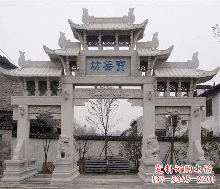 福建领雕塑:精美石牌坊石雕艺术品