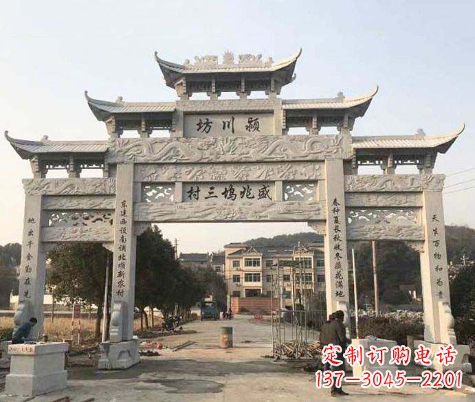 福建特色大理石牌坊雕塑