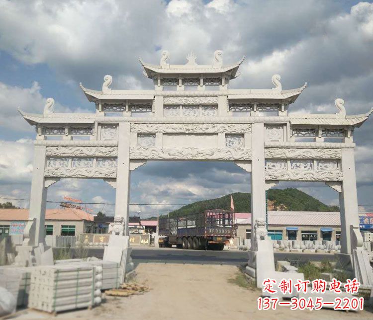 福建精美大理石牌坊石雕——给您的家园增添优雅气质