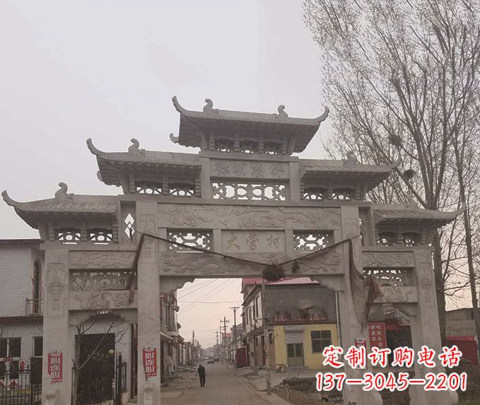 福建精美牌坊石雕,定制精美属于您的雕塑
