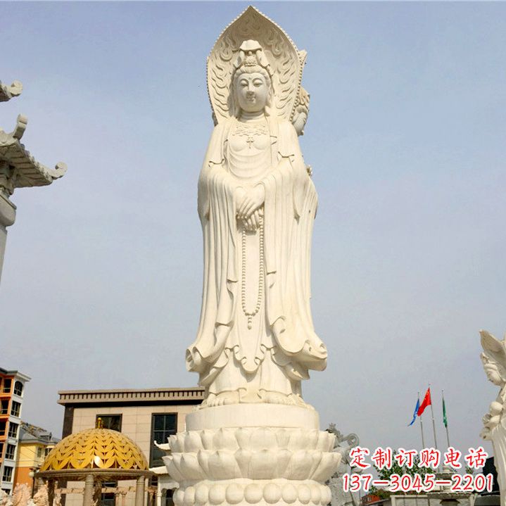 福建中领雕塑:观音三面佛像雕塑