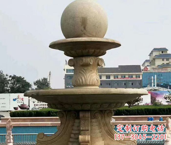 福建引领时尚的砂岩大型喷泉雕塑