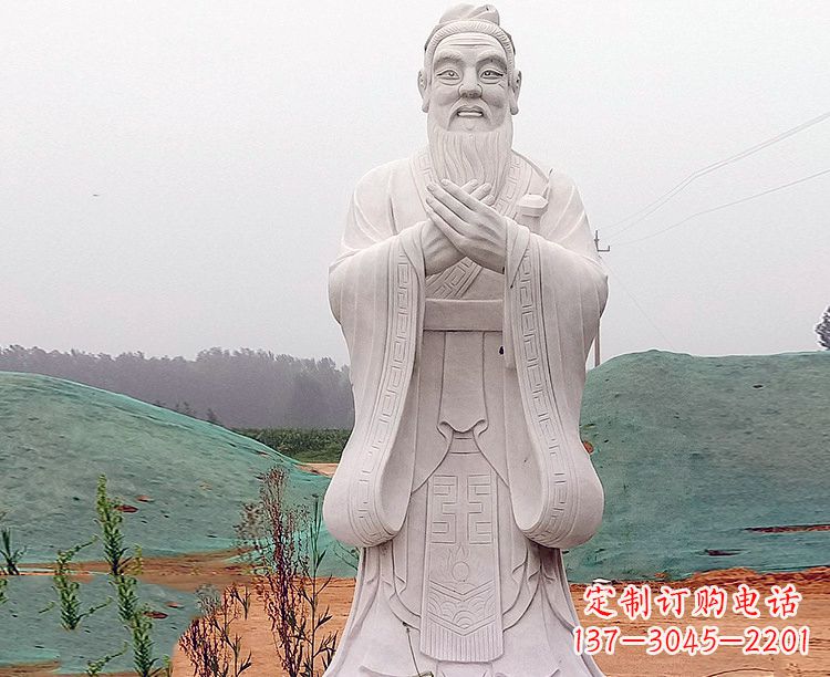 福建中领雕塑:精致雕刻的少海公园孔子雕像