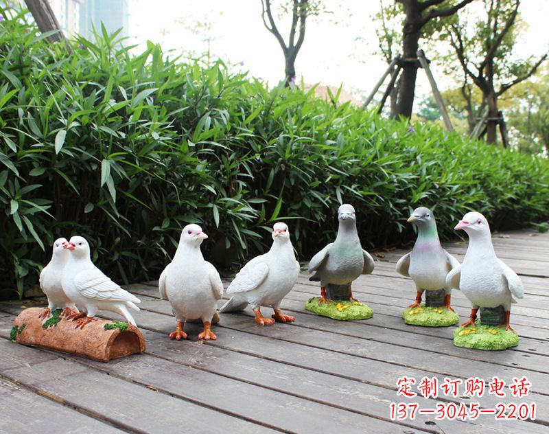 福建祝福世界的和平鸽雕塑