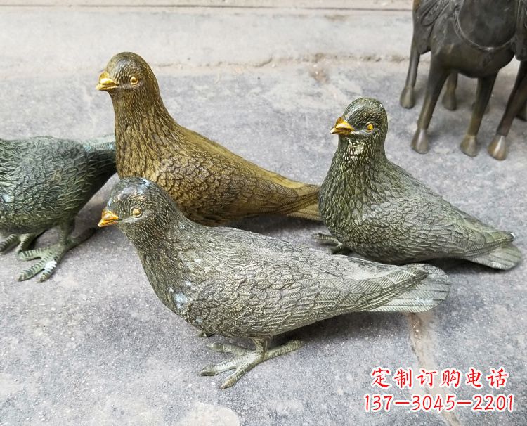福建中领雕塑:少女与和平鸽的象征