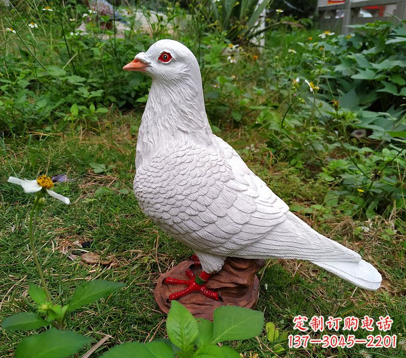 福建为和平献芳礼:精美少女与和平鸽雕塑