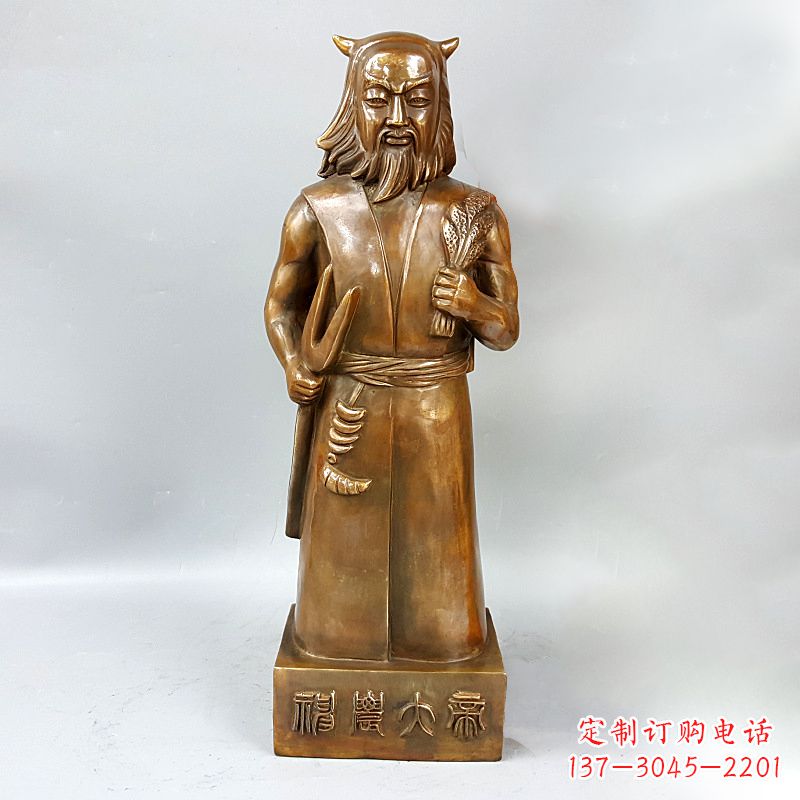 福建尊贵的神农大帝铜雕塑