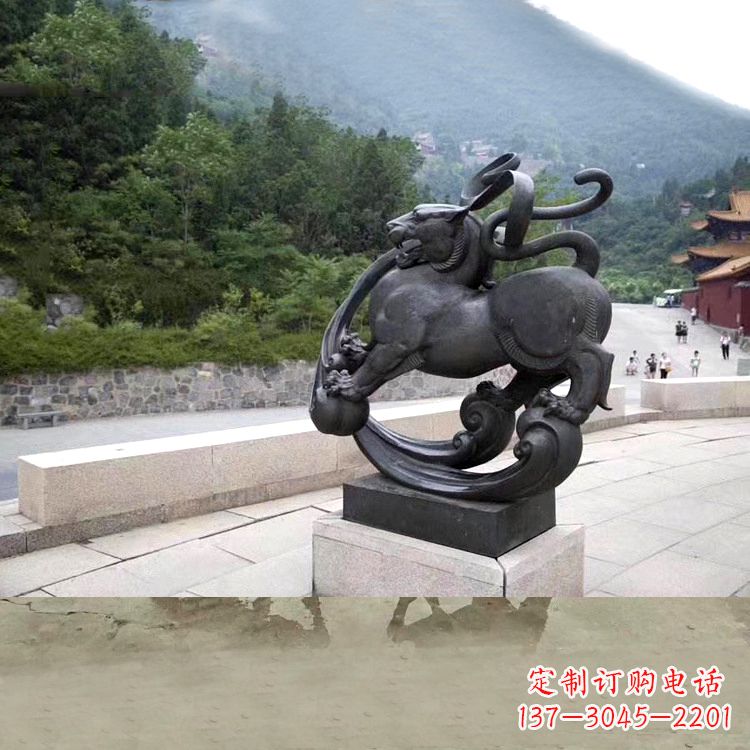 福建神兽白虎铜雕塑,雕刻出传统中国文化之精髓