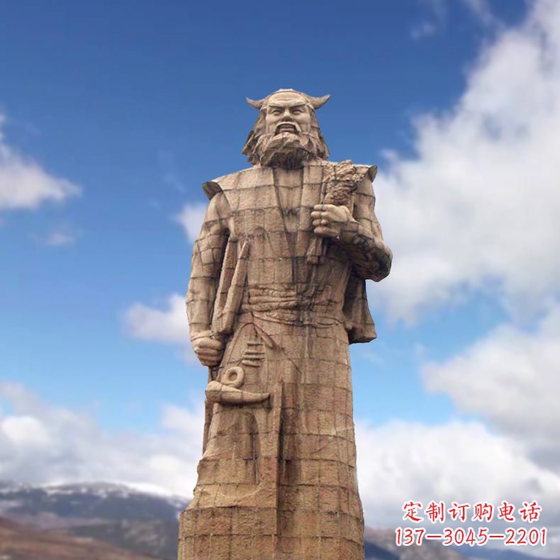 福建精美神农大型石雕像,由中领雕塑定制