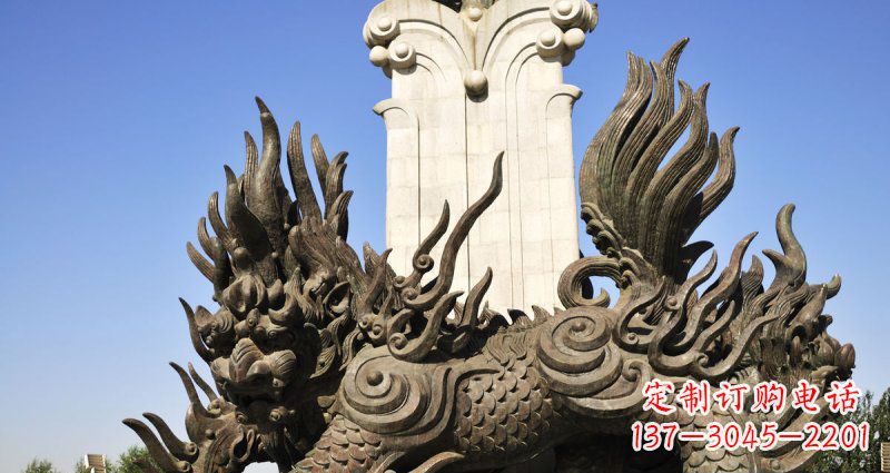 福建中领雕塑:神兽火麒麟铜雕定制
