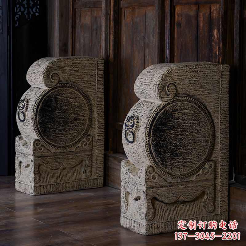 福建风格独特的室外门墩雕塑