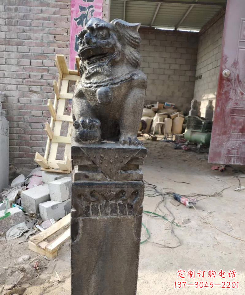 福建狮子拴马雕塑,展现力量之美