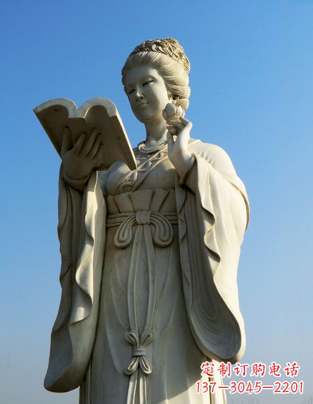 福建十二花神之十一月山茶花王昭君汉白玉美女雕塑